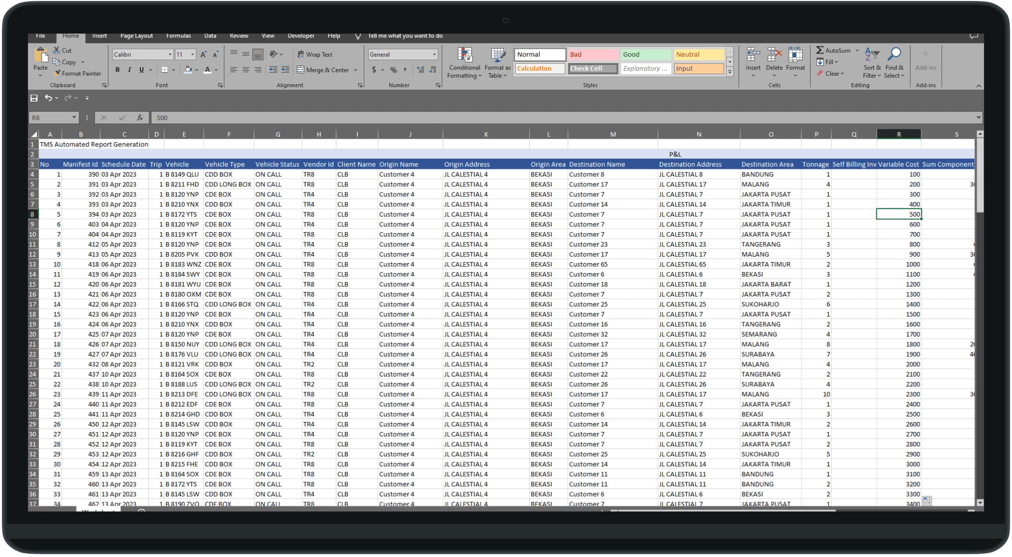 Shipment and Invoice Reporting